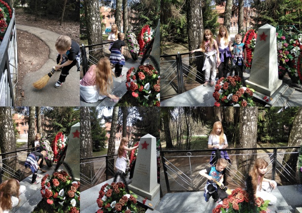 В Зеленограде прошла уборка памятника Неизвестному красноармейцу