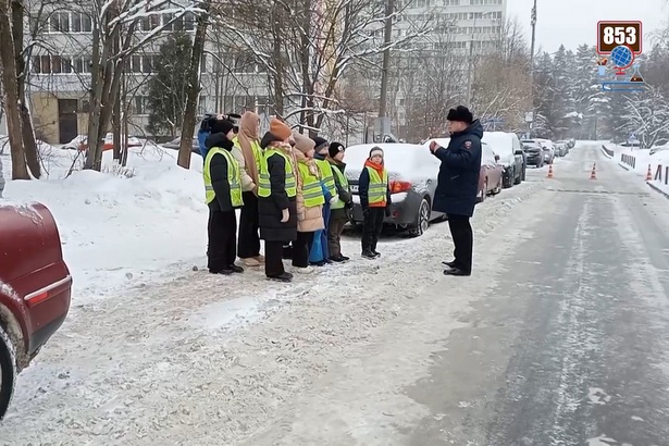 Госавтоинспекция Зеленограда рассказала ребятам из школы № 853 о дорожных ловушках