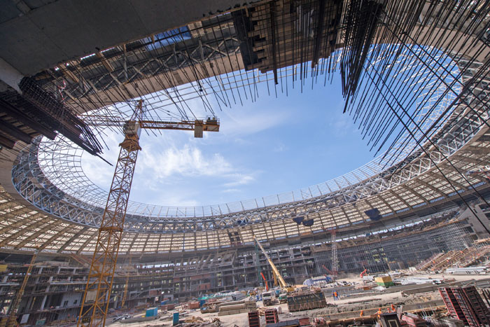 Реконструкция стадиона «Лужники» идёт с небольшим опережением графика