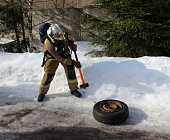 На территории пожарной части № 70 Зеленограда прошли специальные занятия и тренировки огнеборцев