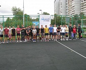 На спортивной площадке озера «Школьное» прошли соревнования по волейболу и футболу